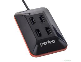 Perfeo USB-HUB 4 Port, (PF-VI-H028 Black) чёрный [PF_A4527]