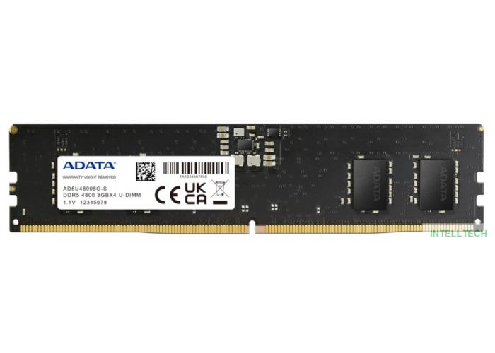Память DDR5 32Gb 4800MHz A-Data AD5U480032G-S RTL PC5-38400 CL40 DIMM 288-pin 1.1В single rank