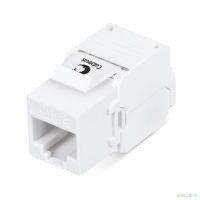 Cabeus KJ-RJ45-Cat.5e-180-Toolless Вставка Keystone Jack RJ-45(8P8C), 180 градусов, категория 5e, без инструмента Toolless, белая