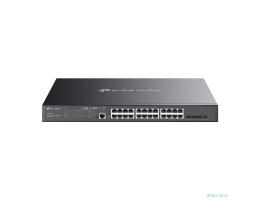 TP-Link SG3428MP Управляемый коммутатор JetStream уровня 2+ с 24 гигабитными портами PoE+ и 4 портами SFP