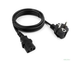 Кабель питания Cablexpert (RU) Schuko-C13, 3x1.5мм2, 10A, с заземлением, медь, 1.5м, черный,пак (PC-186-1.5-1.5M)
