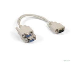 Exegate EX284939RUS Кабель-разветвитель ExeGate EX-CC-VGA-15M2x15F-0.3 (монитор - 2xSVGA card, 15M/2x15F, 0,3м)