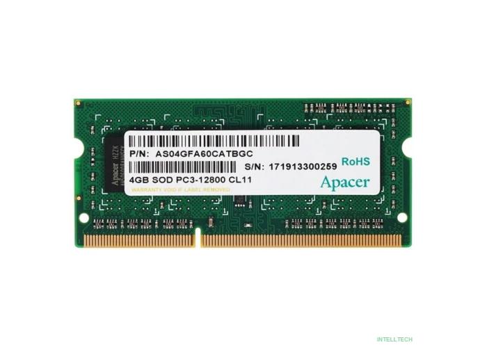 Apacer DDR3 SODIMM 4GB DS.04G2K.KAM PC3-12800, 1600MHz