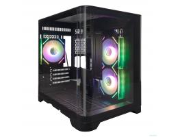 1STPLAYER UVIEW UV5 ARGB Black / mATX / 3x120mm ARGB fans / UV5-BK-2FC7R-1FC7