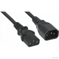 Filum  Кабель питания FL-PC-C13/C14-C3-3.0-BK ПВС-АП 3x1.5 С13 - C14, 220/250В, 10А, чёрный, 3м (974707)