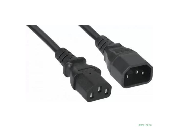 Filum  Кабель питания FL-PC-C13/C14-C3-3.0-BK ПВС-АП 3x1.5 С13 - C14, 220/250В, 10А, чёрный, 3м (974707)
