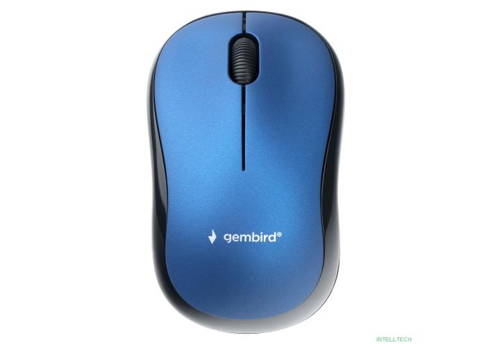Gembird MUSW-265 {Мышь беспроводная, синий, 2.4ГГц, 2кн+колесо-мышка, 1000 DPI, оптический}