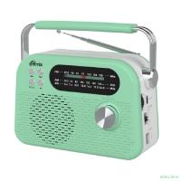 RITMIX RPR-045 MINT {Радиоприёмник портативный 3хдиапазонный FM/AM/SW,Bluetooth v.5.3, воспроизв. с USB и с карт пам. micro SD (до 32Gb)}