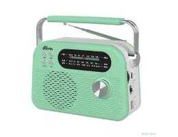 RITMIX RPR-045 MINT {Радиоприёмник портативный 3хдиапазонный FM/AM/SW,Bluetooth v.5.3, воспроизв. с USB и с карт пам. micro SD (до 32Gb)}