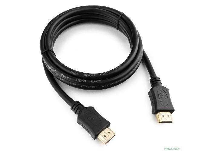 Кабель HDMI Cablexpert 19M/19M, v2.0, серия Light, позол.контакты, экран, 1.5м, черный, пакет (CC-HDMI4L-1.5M)