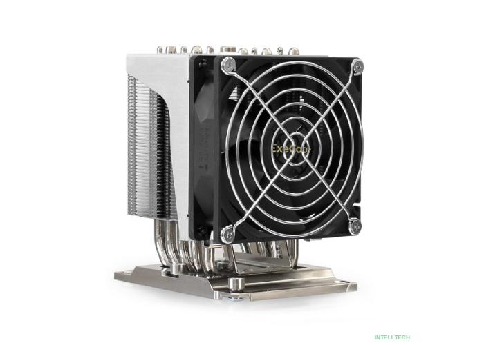 Exegate EX293441RUS Кулер ExeGate ESNK-P0070APS4.PWM.4U.3647.Cu {(Al+Cu, 4U, 5 тепл. трубок, LGA3647, TDP 205W, PWM, 1900-3800RPM, 2 ball bearing, 4pin, 44db, 660г, на винтах, с термопастой}  RTL