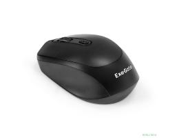 Exegate EX298896RUS Беспроводная мышь ExeGate Professional Standard SR-9005 (радиоканал 2,4 ГГц, USB, оптическая, 1200dpi, 4D, 4 кнопки и колесо прокрутки, черная, RTL)
