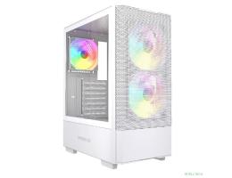 Powercase Mistral AY3W ARGB, Tempered Glass, 2x 140mm +1x 120mm ARGB Fans, белый, ATX  (CMAYW-A3)