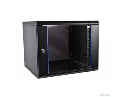 ЦМО Шкаф телекоммуникационный настенный разборный 6U (600х520) дверь стекло,цвет черный (ШРН-Э-6.500-9005)