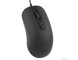 CBR CM 110 Black USB, Мышь офисн., оптич., 800/1200/1600/2400 dpi, 4 кн., 1.8 м, резиновое колесо прокрутки 