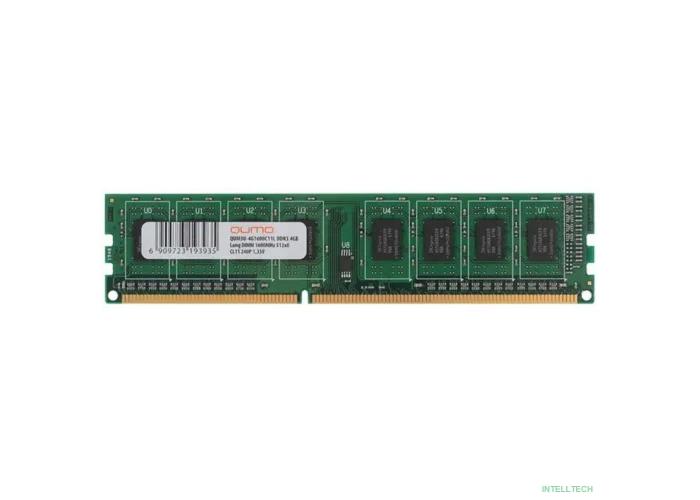 QUMO DDR3 DIMM 4GB (PC3-12800) 1600MHz QUM3U-4G1600C(N)11L 1.35V