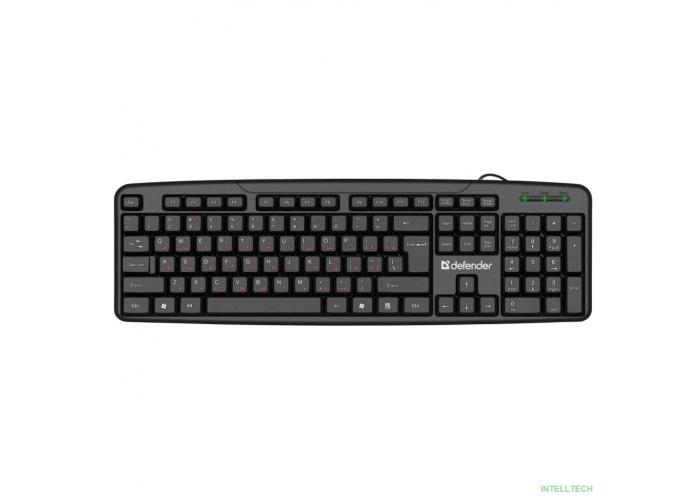 Defender Клавиатура Astra HB-588 RU [45588] {Проводная, черный, полноразмерная}