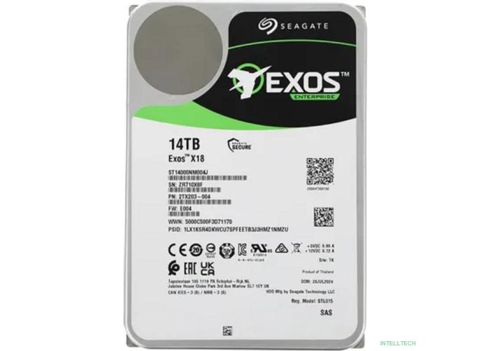 14TB Seagate Exos X18 (ST14000NM004J) {SAS 12Gb/s, 7200 rpm, 256mb buffer, 3.5