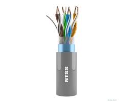 NTSS Кабель витая пара NTSS F/UTP 5e 4 пары одножильный 24AWG медь 305м внутренний нг(А)-HF (LSZH) серый NTSS-IN-FUTP4-5e-LSZH-GY