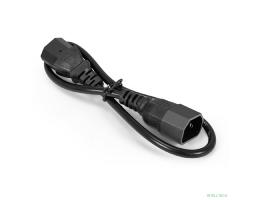 Exegate EP280619RUS Кабель монитор - компьютер (UPS->устройство) ExeGate Power EC-0,5P (IEC 320 С13->С14) VDE-250V-3*0.5mm2-медь, черный, 0.5м.