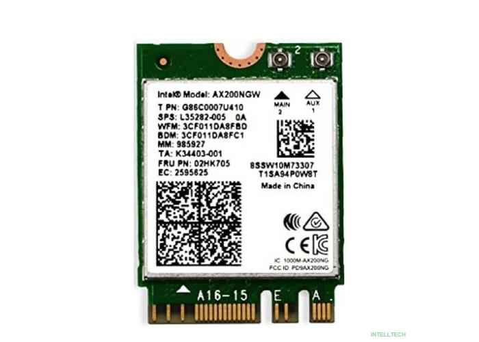 Intel AX200.NGWG.NV Wi-Fi 6 AX101, 2230, 2x2 AX+BT, No vPro, 999CV1 (985927)