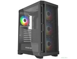 Powercase Ultimate Black, Tempered Glass, 4x 120mm ARGB fans, ARGB HUB, чёрный, ATX  (CUB-A4)