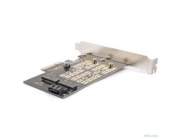 AgeStar AS-MC02 Переходник-конвертер для M.2 SATA SSD+M.2 NVME в PCIe 3.0