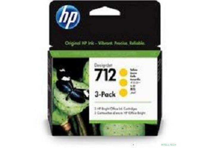 Картридж струйный HP 712 3ED79A желтый x3упак. (29мл) для HP DJ Т230/630