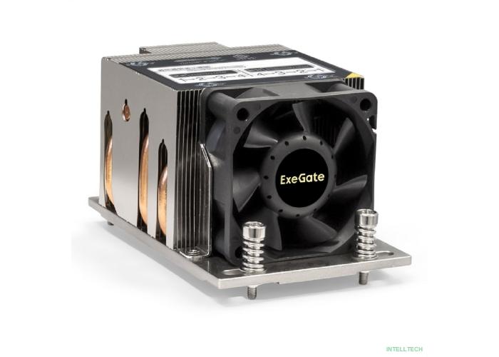 Exegate EX293436RUS ESNK-P0063AP4.PWM.2U.SP3.Cu {Al+Cu, 2U, 4 тепл. трубки, LGA SP3, TDP 240W, PWM, 1600-6800RPM, 2 ball bearing, 4pin, 54,3db, 440г, на винтах, с термопастой} RTL