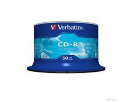 Verbatim  Диски CD-R  50 шт. 48/52-x 700Mb, Cake Box  (43351)