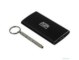 AgeStar 3UBMS2 (BLACK) USB 3.0 Внешний корпус mSATA, алюминий, черный