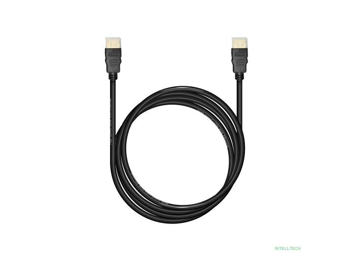 Bion Кабель HDMI v1.4, 19M/19M, 3D, 4K UHD, Ethernet, CCS, экран, позолоченные контакты, 2м, черный [BXP-CC-HDMI4L-020]