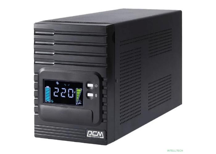 PowerCom Smart King Pro+ SPT-1500-II LCD ИБП {Line-Interactive, 1500VA/1200W, Tower, 8xC13 с резервным питанием, USB, SNMPslot} (1152565)