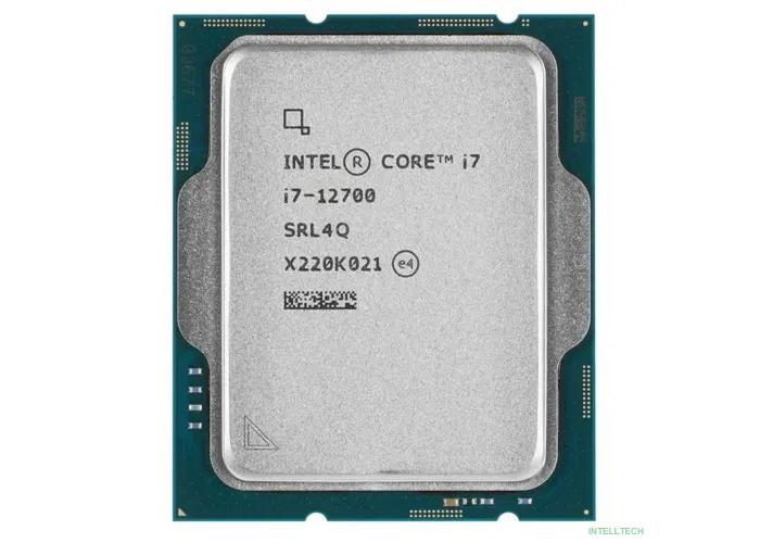 CPU Intel Core i7-12700 Alder Lake OEM {2.1 ГГц/ 4.8 ГГц в режиме Turbo, 25MB, Intel UHD Graphics 770, LGA1700}