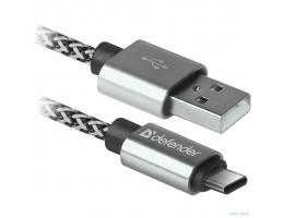 Defender USB кабель USB09-03T PRO USB2.0 Белый, AM-Type-C, 1m, 2.1A (87815)