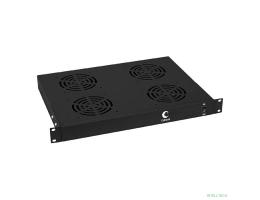 Cabeus JG03-BK Модуль вентиляторный 19", глубина 320 mm, 4 вентилятора, цвет черный (RAL 9004)