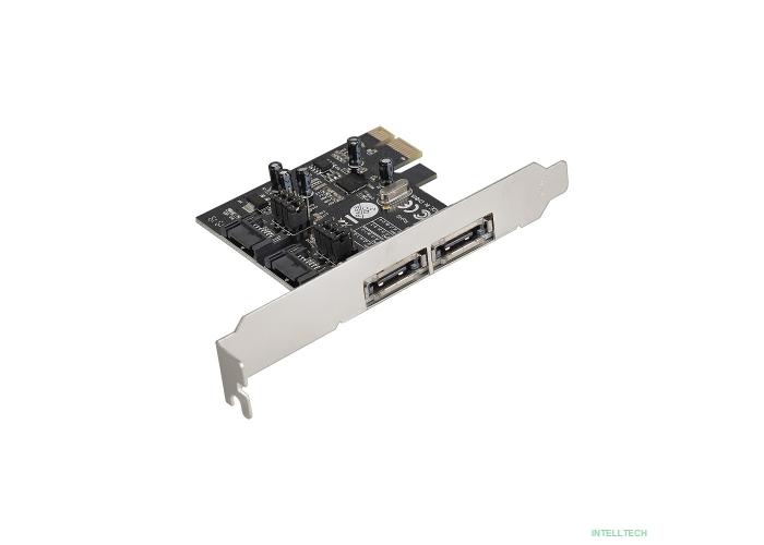 Exegate EX283707RUS Контроллер EXE-501 PCI-E 2.0, SATA3 6Gb/s, 2 int+2 ext (OEM)