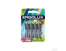 Ergolux  Alkaline LR6 BL 3+1(FREE) (LR6 BL3+1, батарейка,1.5В)  (4 шт. в уп-ке)