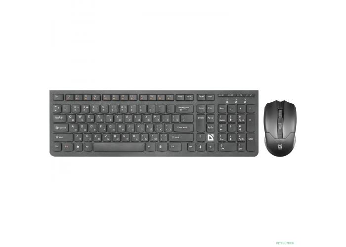 Defender Клавиатура + мышь Columbia C-775 RU черный [45775] {Беспроводной набор, мультимедиа}