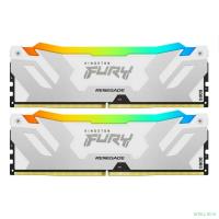 Память оперативная/ Kingston 64GB 6400MT/s DDR5 CL32 DIMM (Kit of 2) FURY Renegade RGB White XMP