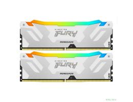 Память оперативная/ Kingston 64GB 6400MT/s DDR5 CL32 DIMM (Kit of 2) FURY Renegade RGB White XMP