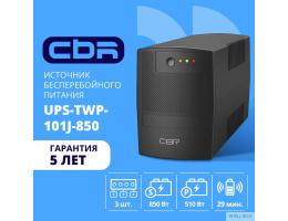 ИБП CBR [UPS-TWP-101J-850] 850VA/510W, Schuko CEE 7 x2 outlets, LED, AVR, SEC, 12V/8Ah