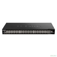 D-Link DGS-1520-52/A1A Управляемый L3 стекируемый коммутатор с 48 портами 10/100/1000Base-T, 2 портами 10GBase-T и 2 портами 10GBase-X SFP+