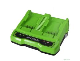 Greenworks Зарядное устройство для 2-х аккумуляторов Greenworks G24X2UC2, 24V [2931907]