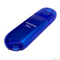 Maxvi USB Drive 32GB P1 blue, монолит с колпачком, ABS пластик, USB 2.0