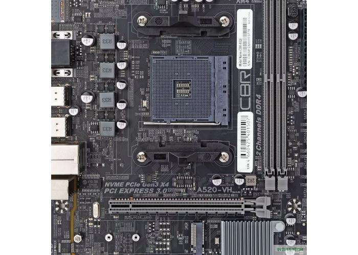 CBR A520 { Chipset A520, Socket AM4, 2*DDR4, mATX, VGA+HDMI, 1*PCIEx16,1*PCIEx1,1*M.2(NVME & SATA), 4*SATA3, 2*USB2.0 + 4*USB3.0, LAN 1Gb}