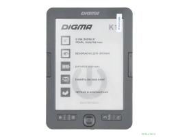 Электронная книга Digma K1 6" E-ink HD Pearl 758x1024 600MHz 128Mb/4Gb/SD/microSDHC темно-серый [1389695]