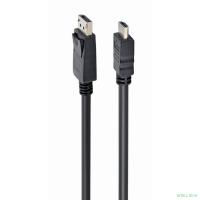 Cablexpert Кабель DisplayPort->HDMI, 5м, 20M/19M, черный, экран, пакет (CC-DP-HDMI-5M)