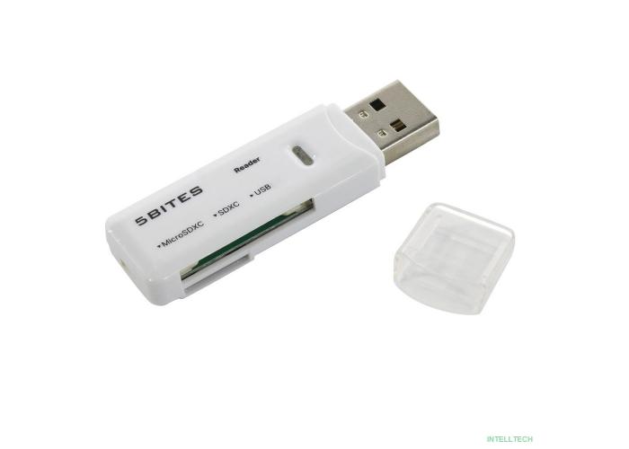 5bites Устройство ч/з карт памяти RE3-200WH USB3.0 / SD / TF / USB PLUG / WHITE