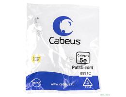 Cabeus PC-UTP-RJ45-Cat.5e-0.15m-WH-LSZH Патч-корд U/UTP, категория 5е, 2xRJ45/8p8c, неэкранированный, белый, LSZH, 0.15м